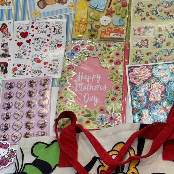 Scrapbooking lot 55+ Jolees HelloKitty Snoopy Disney Pooh Mickey MrsGrossmans - Picture 8 of 8